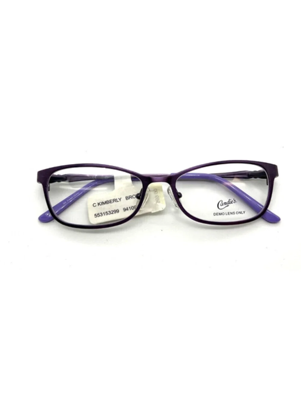 Candie's C Kimberly Spur Purple Geometric Authentic Eyeglass Frames 51-16-135